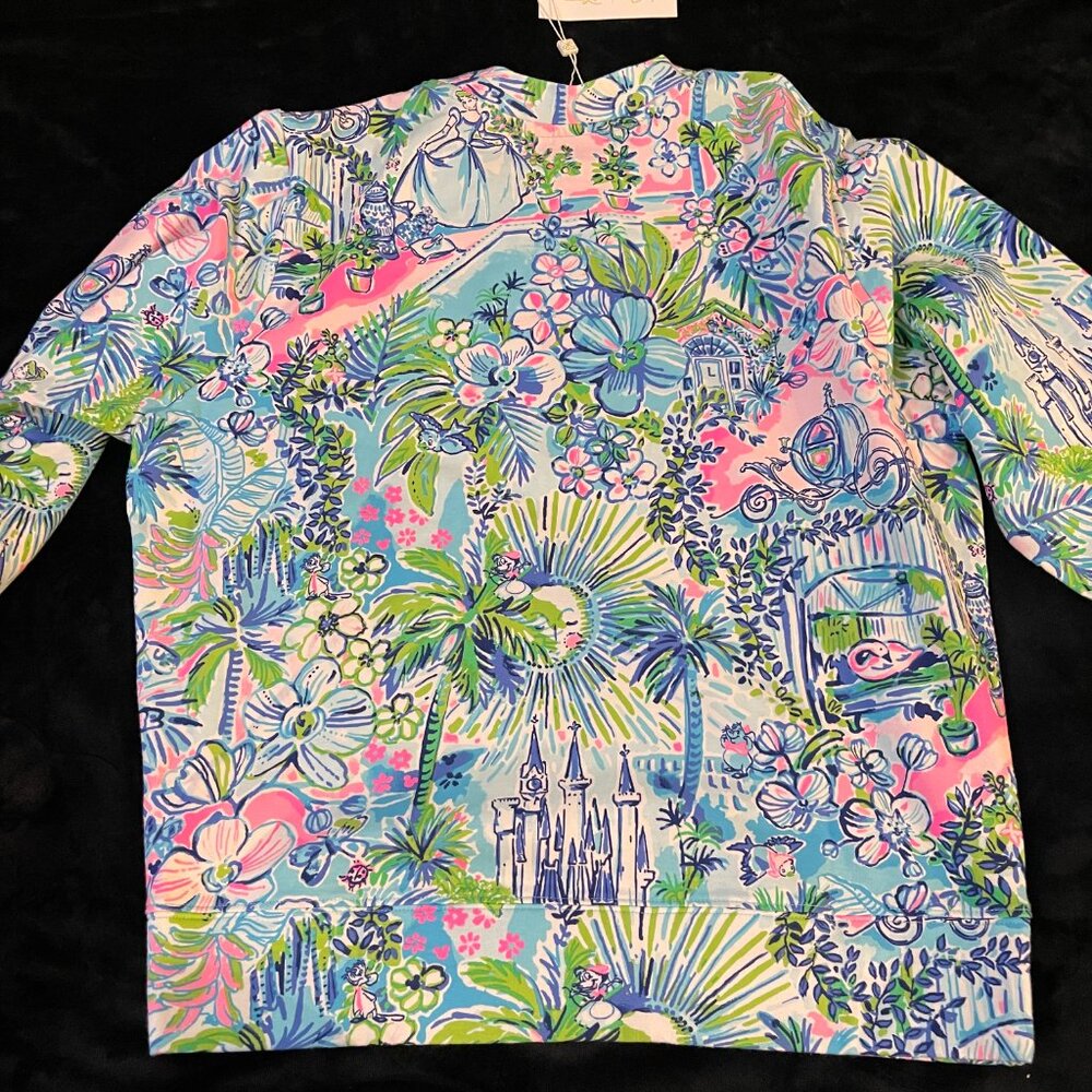 Lilly Pulitzer x Disney Cinderella Ballad Sweatshirt XS (Oversized) NWT Pastel - Picture 7 of 7